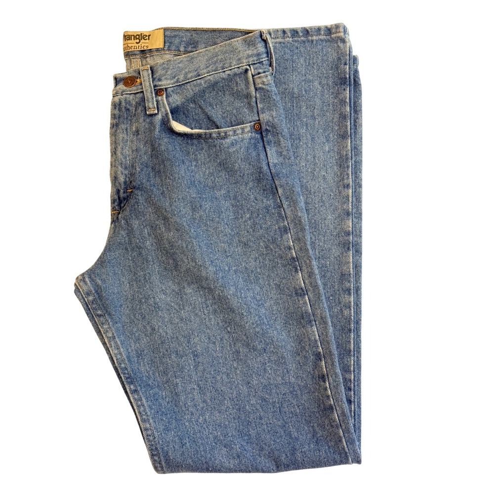 Wrangler Authentics Mens‎ Blue Denim Straight Leg Jeans Size 28x32 - Picture 5 of 11